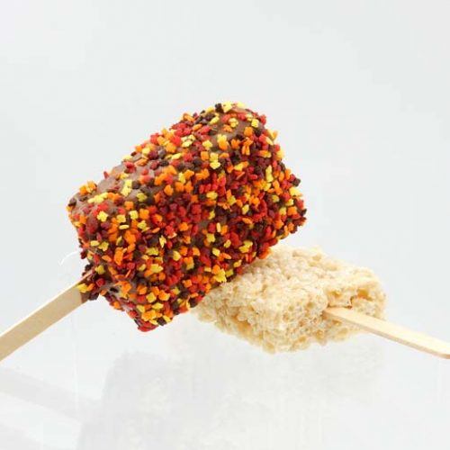 Fall Rice Crispy Treat Pop